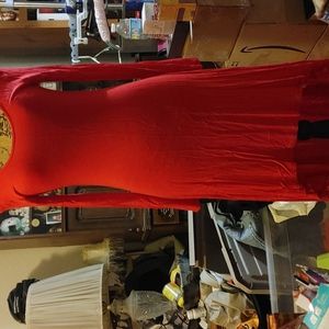 Red dress L but fits a small or med